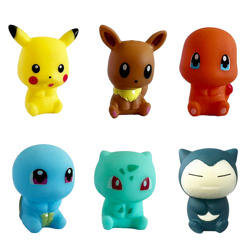 Baby Products Kit - 6 adet Pokemon banyo oyuncakları Pikachu