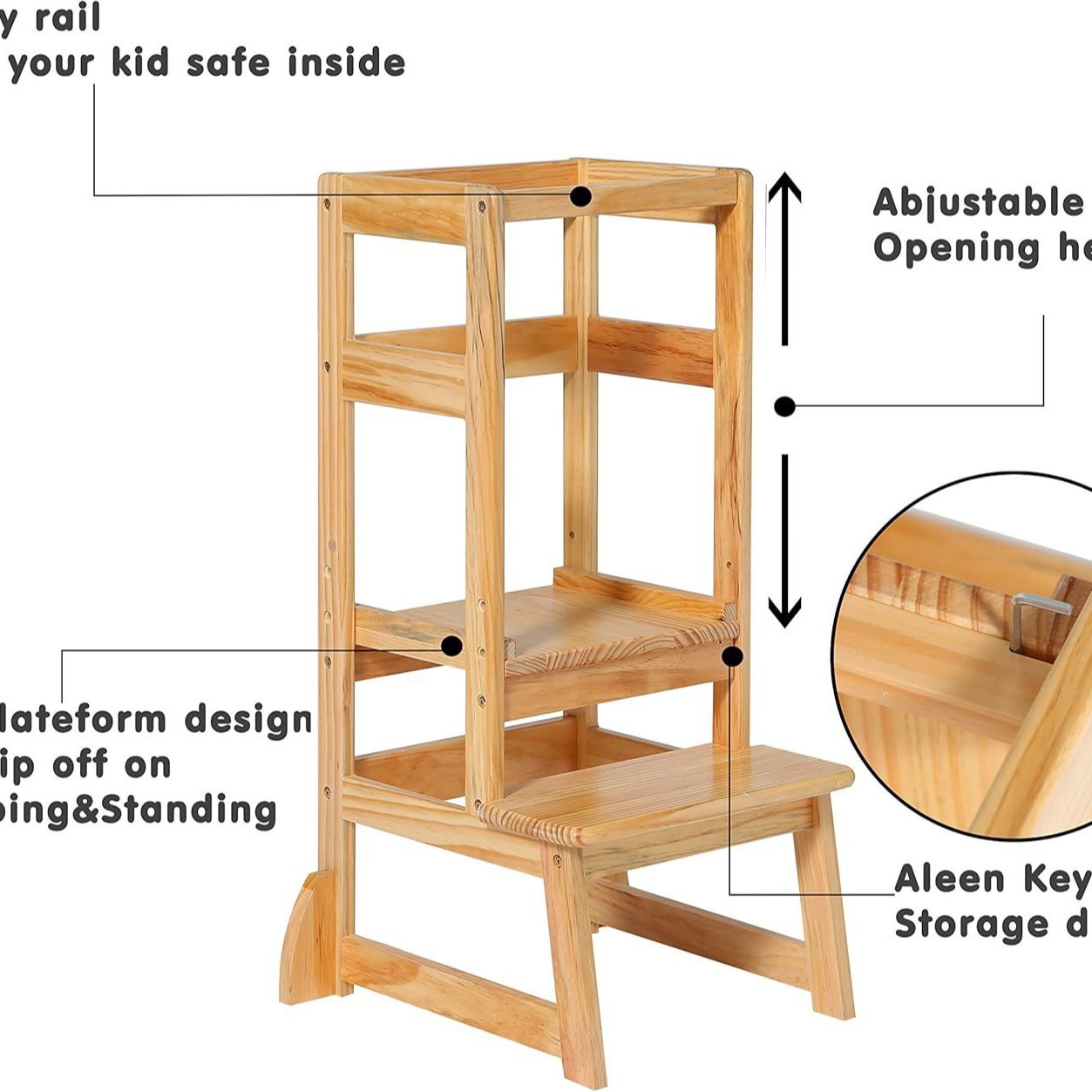 Ayarlanabilir Yükseklikli Merd - Toddler Learning Tower incelemesi ve fiyatı