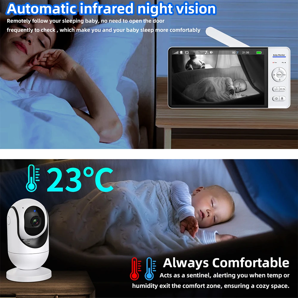 Hiçbir WiFi 7 Inç Bebek Monitö - Baby Products Video incelemesi ve fiyatı